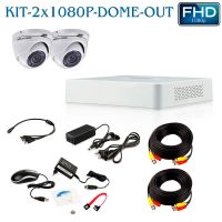 Комплект видеонаблюдения KIT-2x1080P-DOME-OUT