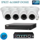 Комплект видеонаблюдения IPKIT-4x1080P-DOME