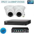 Комплект видеонаблюдения IPKIT-2x1080P-DOME